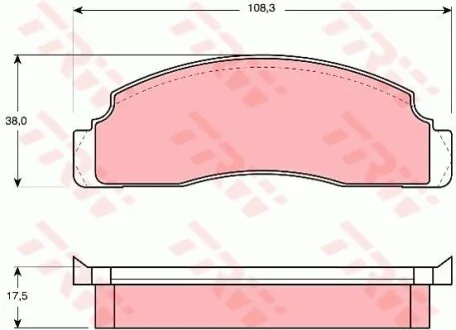 Тормозные колодки дисковые COTEC, комплект TRW GDB624