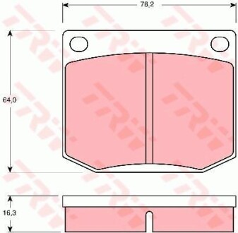 Тормозные колодки дисковые COTEC, комплект TRW GDB637