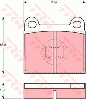 Тормозные колодки дисковые COTEC, комплект TRW GDB663