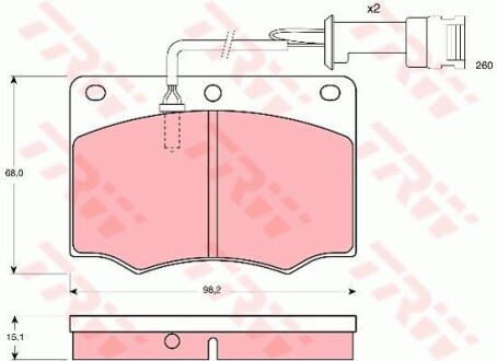 Тормозные колодки дисковые COTEC, комплект TRW GDB691