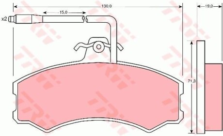 Тормозные колодки дисковые COTEC, комплект TRW GDB695