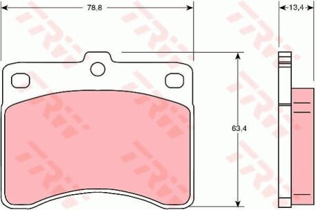 Тормозные колодки дисковые COTEC, комплект TRW GDB736