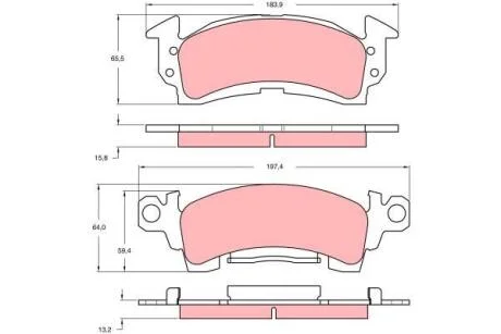 Тормозные колодки дисковые COTEC, комплект TRW GDB742