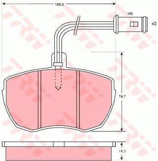 Тормозные колодки дисковые COTEC, комплект TRW GDB759