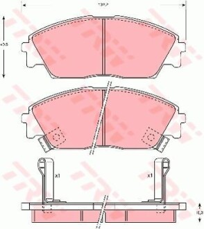 Тормозные колодки дисковые COTEC, комплект TRW GDB763