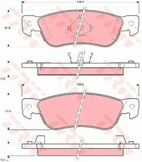Тормозные колодки дисковые COTEC, комплект TRW GDB768
