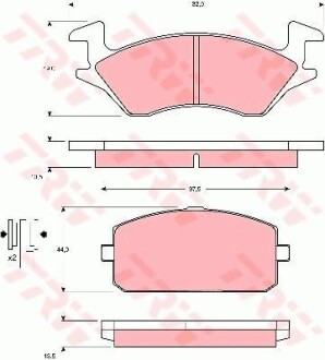 Тормозные колодки дисковые COTEC, комплект TRW GDB769