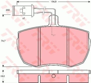 Тормозные колодки дисковые COTEC, комплект TRW GDB789