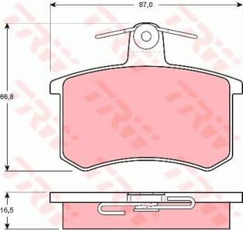 Тормозные колодки дисковые COTEC, комплект TRW GDB814