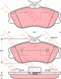 Тормозные колодки дисковые COTEC, комплект TRW GDB815