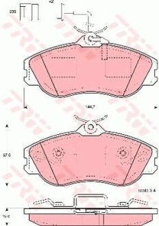 Тормозные колодки дисковые COTEC, комплект TRW GDB816