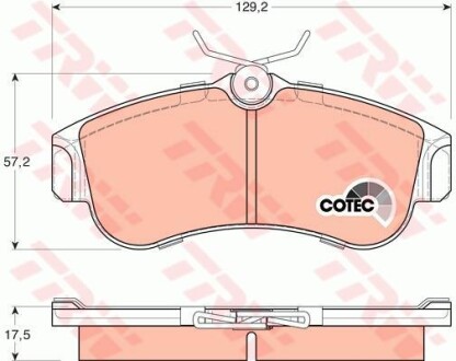 Тормозные колодки дисковые COTEC, комплект TRW GDB848