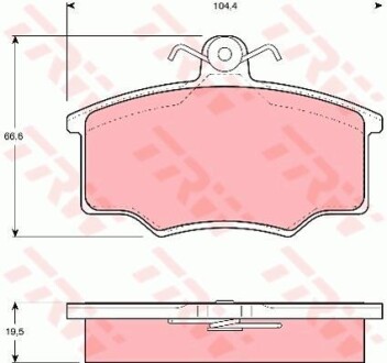 Тормозные колодки дисковые COTEC, комплект TRW GDB863