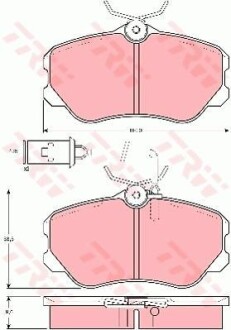 Тормозные колодки дисковые COTEC, комплект TRW GDB864