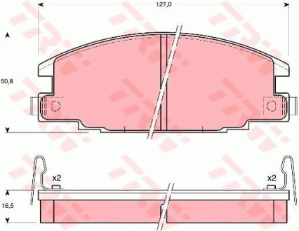 Тормозные колодки дисковые COTEC, комплект TRW GDB870