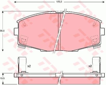 Тормозные колодки дисковые COTEC, комплект TRW GDB880