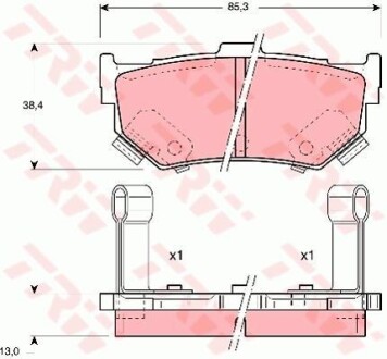 Тормозные колодки дисковые COTEC, комплект TRW GDB884