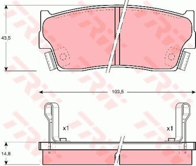 Тормозные колодки дисковые COTEC, комплект TRW GDB885