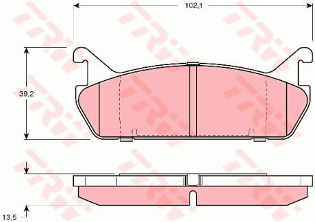 Тормозные колодки дисковые COTEC, комплект TRW GDB887