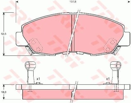 Тормозные колодки дисковые COTEC, комплект TRW GDB894