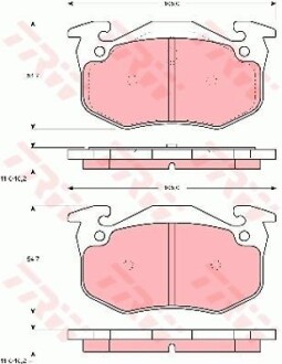 Тормозные колодки дисковые COTEC, комплект TRW GDB905