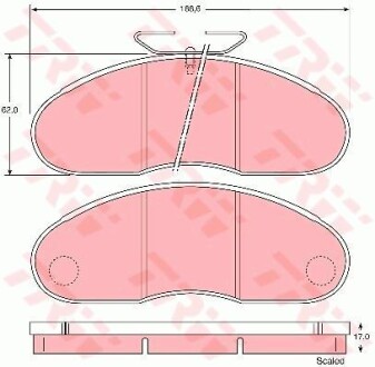 Тормозные колодки дисковые COTEC, комплект TRW GDB948