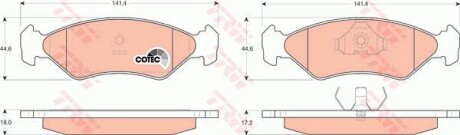 Тормозные колодки дисковые COTEC, комплект TRW GDB953