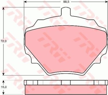 Тормозные колодки дисковые COTEC, комплект TRW GDB974