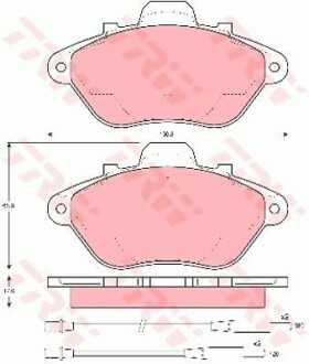 Тормозные колодки дисковые COTEC, комплект TRW GDB984