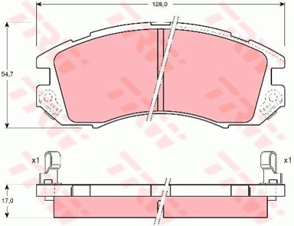 Тормозные колодки дисковые COTEC, комплект TRW GDB989