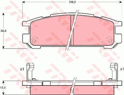 Тормозные колодки дисковые COTEC, комплект TRW GDB990