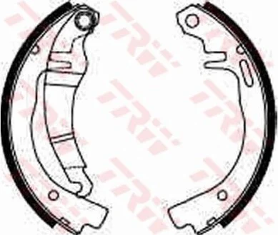 Колодки тормозные барабанные, комплект TRW GS8144