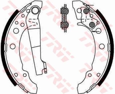 Колодки тормозные барабанные, комплект TRW GS8166