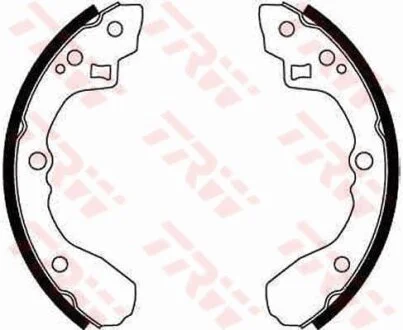 Колодки тормозные барабанные, комплект TRW GS8205