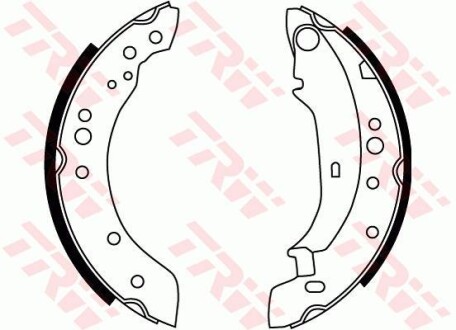 Колодки тормозные барабанные, комплект TRW GS8771