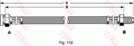 Тормозной шланг TRW PHB267