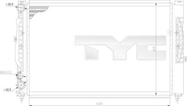 Радиатор охлаждения двигателя TYC 702-0011 (фото 1)