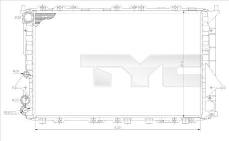 Радиатор охлаждения двигателя TYC 702-0027