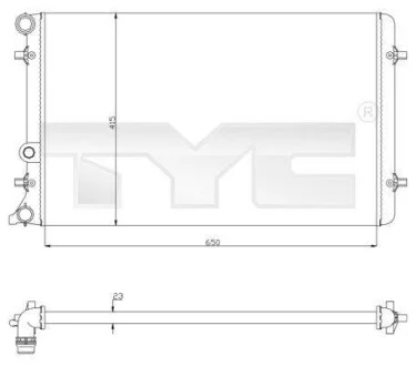 Радиатор охлаждения двигателя TYC 702-0033