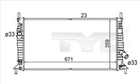 Радиатор охлаждения двигателя TYC 7100056R