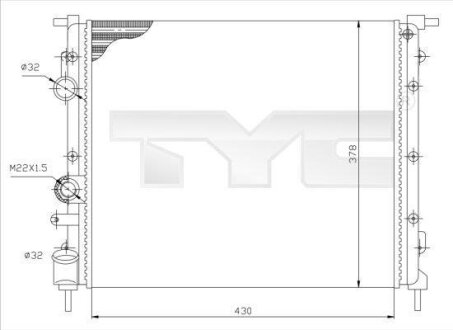 Радиатор охлаждения двигателя TYC 728-0026