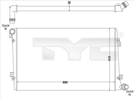 Радиатор охлаждения двигателя TYC 7370063R