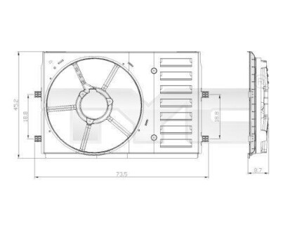 Кронштейн вентилятора радиатора TYC 837-0035-1