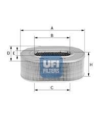 Фільтр повітряний mitshubishi galant ii, pajero i-ii, pajero sport i 2.3d-2.8d (80-) UFI 2707101