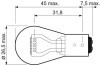 Лампа накаливания P21/5W 12V 21/5W Valeo 032107 (фото 2)