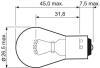 Лампа накаливания желтая PY21W 12V 21W Valeo 032203 (фото 2)