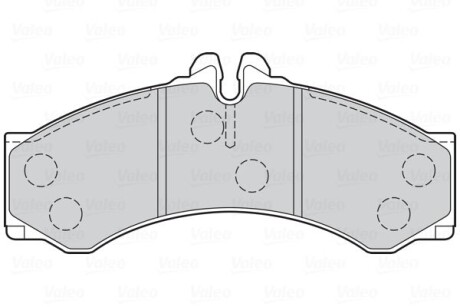 Тормозные колодки дисковые задние, комплект Valeo 302089
