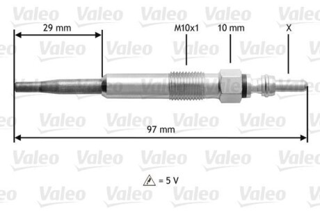 Свеча накаливания Valeo 345125