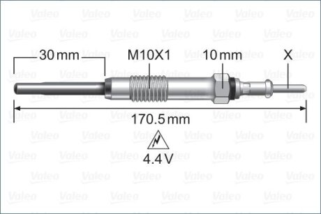 Свеча накаливания Valeo 345247