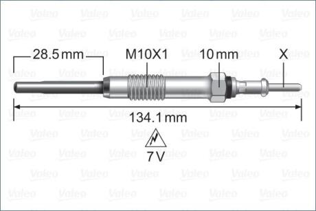 Свеча накаливания Valeo 345250